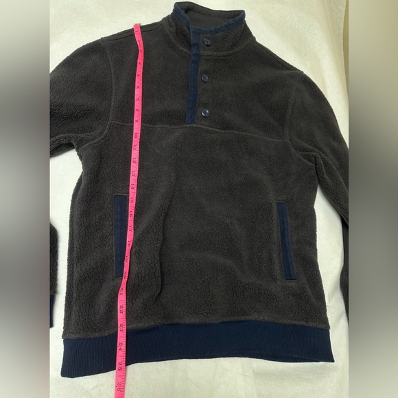 Men's Shearling Button Fleece Pullover - Picture 4 of 8